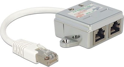 Picture of Delock RJ45 Port Doubler 1 RJ45 plug > 2 RJ45 jack (1x Ethernet, 1x ISDN)