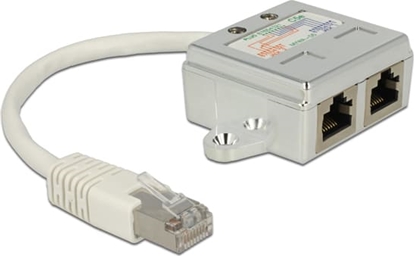 Picture of Delock RJ45 Port Doubler 1 x RJ45 plug > 2 x RJ45 jack (2 x ISDN)