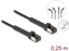 Изображение Delock RJ45 Slim Network Cable Cat.8.1 U/FTP angled up to 40 Gbps black 0.25 m