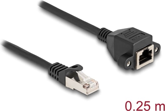 Picture of Delock RJ50 Extension Cable male to female S/FTP 0.25 m black