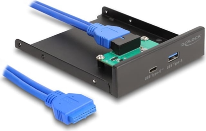 Picture of Delock ront Panel 3.5" USB 5 Gbps 1 x USB Type-C™ + 1 x USB Type-A
