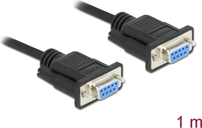 Picture of Delock RS-232 Cable Serial D-Sub 9 female to female null modem with narrow plug housing - Full Handshaking - 1 m