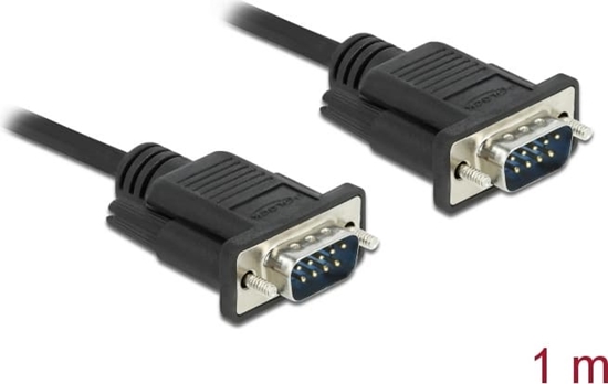 Picture of Delock RS-232 Cable Serial D-Sub 9 male to male with narrow plug housing 1 m