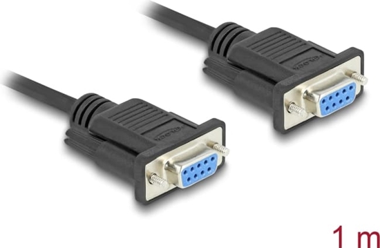 Picture of Delock RS-232 Cable Serial D-Sub9 female to female with narrow plug housing 1 m