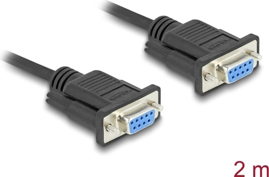Picture of Delock RS-232 Cable Serial D-Sub9 female to female with narrow plug housing 2 m