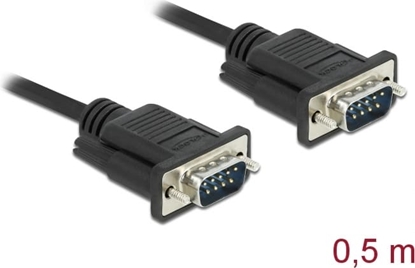 Picture of Delock RS-232 Cable Serial D-Sub9 male to male with narrow plug housing 0.5 m