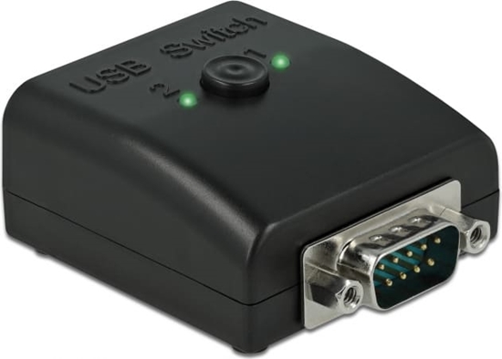 Picture of Delock RS-232 Switch and Splitter 1 x Serial DB9 to 2 x USB 2.0 Type-B bidirectional