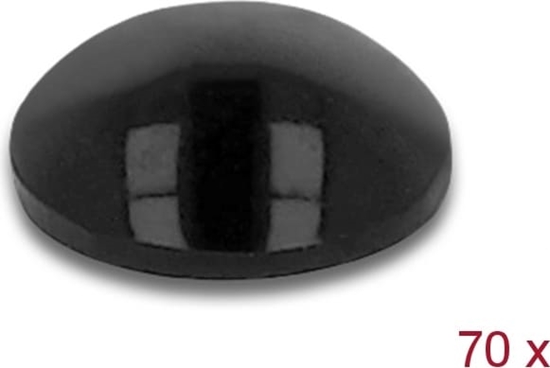 Picture of Delock Rubber feet round self-adhesive 8 x 3 mm 70 pieces black