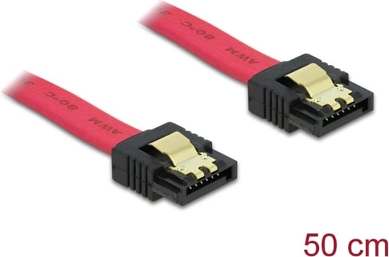 Picture of Delock SATA 3 Gb/s Cable 50 cm red