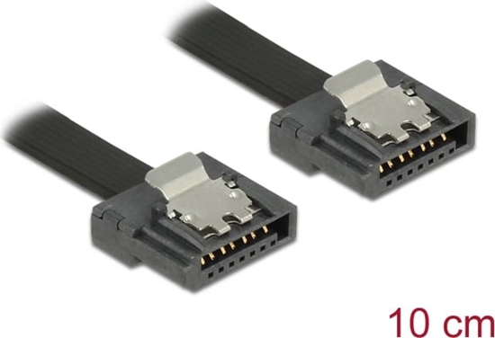 Изображение Delock SATA 6 Gb/s Cable 10 cm black FLEXI