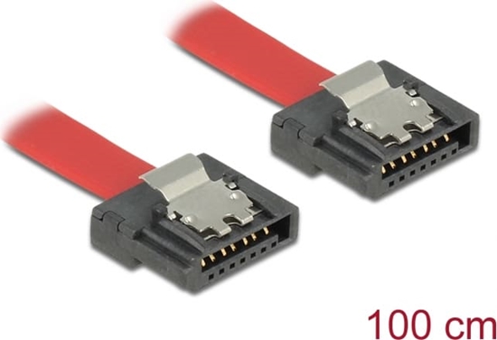 Picture of Delock SATA 6 Gb/s Cable 100 cm red FLEXI