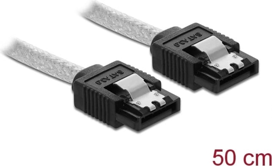 Picture of Delock SATA 6 Gb/s Cable 50 cm transparent