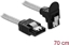 Attēls no Delock SATA 6 Gb/s Cable straight to downwards angled 70 cm transparent