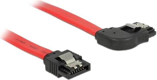 Picture of Delock SATA 6 Gb/s Cable straight to right angled 50 cm red