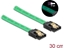 Picture of Delock SATA 6 Gb/s Cable UV glow effect green 30 cm