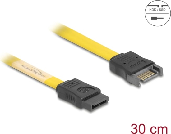 Picture of Delock SATA 6 Gb/s Extension Cable 30 cm yellow