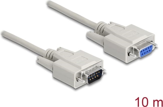 Picture of Delock Serial Cable D-Sub 9 male to female 10 m