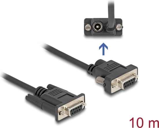 Picture of Delock Serial Cable RS-232 D-Sub9 female to D-Sub9 female Power Connection at Pin 9 10 m