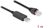 Attēls no Delock Serial Connection Cable with FTDI chipset, USB 2.0 Type-A male to RS-232 RJ45 male 1 m black