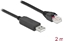Изображение Delock Serial Connection Cable with FTDI chipset, USB 2.0 Type-A male to RS-232 RJ45 male 2 m black