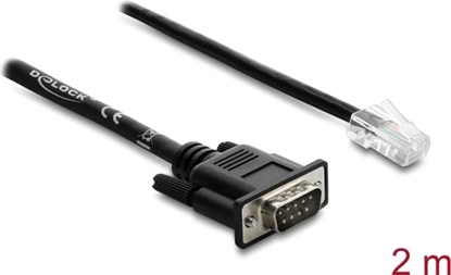 Picture of Delock Serial RS-232/422/485 Adapter Cable Sub-D 9 male to RJ45 plug 2 m