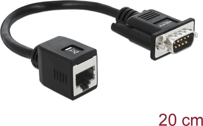 Picture of Delock Serial RS-232/422/485 Adapter DB9 male to RJ45 jack
