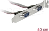 Picture of Delock Slot Bracket > 2 x Serial Pin layout: 1:1