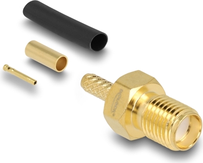Picture of Delock SMA jack for crimping RG-174 / RG-316 with matching shrink tube