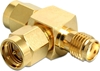 Picture of Delock SMA plug > SMA plug > SMA jack T-shape