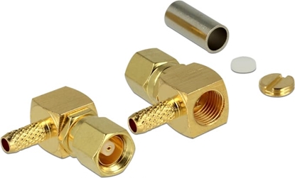 Picture of Delock SMC plug 90° angled for crimping RG-174 / RG-316