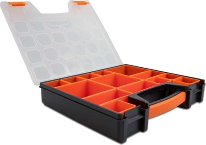 Picture of Delock Sorting box with 14 compartments 312 x 272 x 60 mm orange / black