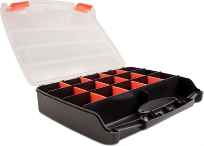 Picture of Delock Sorting box with 17 compartments 320 x 255 x 60 mm orange / black