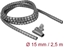 Attēls no Delock Spiral Hose with Pull-in Tool 2.5 m x 15 mm grey