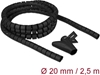 Picture of Delock Spiral Hose with Pull-in Tool 2.5 m x 20 mm black