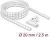Picture of Delock Spiral Hose with Pull-in Tool 2.5 m x 20 mm white