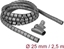 Attēls no Delock Spiral Hose with Pull-in Tool 2.5 m x 25 mm grey