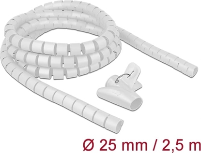 Picture of Delock Spiral Hose with Pull-in Tool 2.5 m x 25 mm white