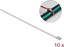 Изображение Delock Stainless Steel Cable Ties L 200 x W 4.6 mm white 10 pieces