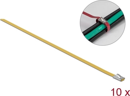 Picture of Delock Stainless Steel Cable Ties L 500 x W 4.6 mm yellow 10 pieces