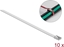Attēls no Delock Stainless Steel Cable Ties L 500 x W 7.9 mm white 10 pieces