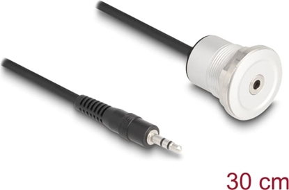 Picture of Delock Stereo 3.5 mm 3 pin built-in female with cable male 30 cm aluminium