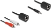 Picture of Delock Stereo Audio Extender RJ45 jack to 3.5 mm stereo jack male and RJ45 jack to 2 x RCA plug Cat.5 up to 50 m set 2 pieces