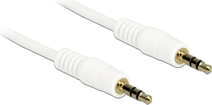 Picture of Delock Stereo Jack Cable 3.5 mm 3 pin male > male 0.5 m white