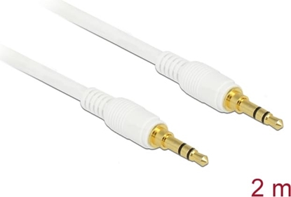 Picture of Delock Stereo Jack Cable 3.5 mm 3 pin male > male 2 m white