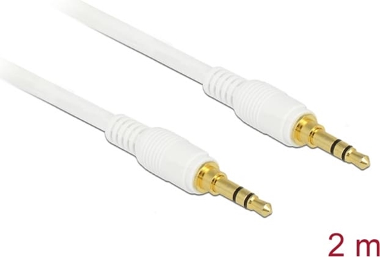 Picture of Delock Stereo Jack Cable 3.5 mm 3 pin male > male 2 m white