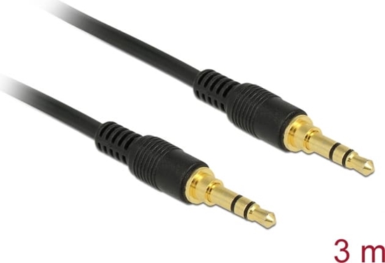 Изображение Delock Stereo Jack Cable 3.5 mm 3 pin male > male 3 m black