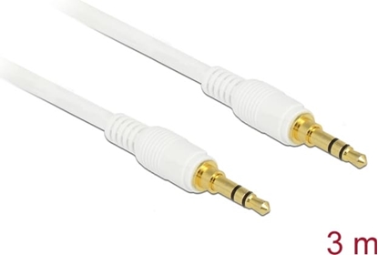 Изображение Delock Stereo Jack Cable 3.5 mm 3 pin male > male 3 m white