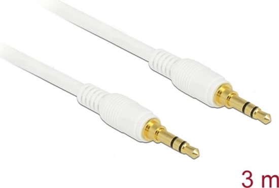Изображение Delock Stereo Jack Cable 3.5 mm 3 pin male > male 3 m white