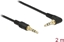 Attēls no Delock Stereo Jack Cable 3.5 mm 3 pin male > male angled 2 m black