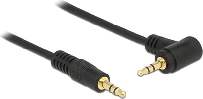 Picture of Delock Stereo Jack Cable 3.5 mm 3 pin male > male angled 5 m black